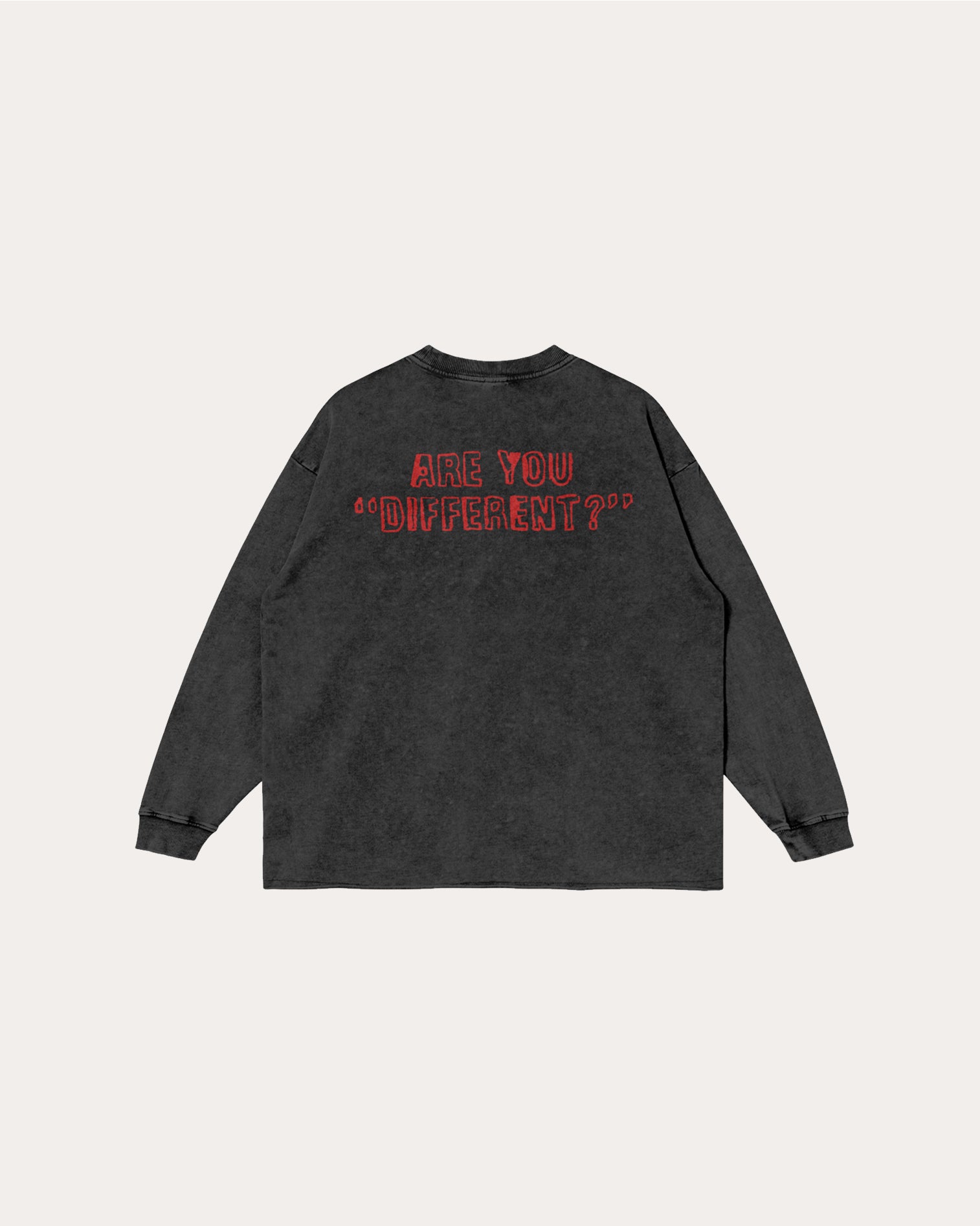 ARE YOU DIFFERENT RAW HEM LONGSLEEVE