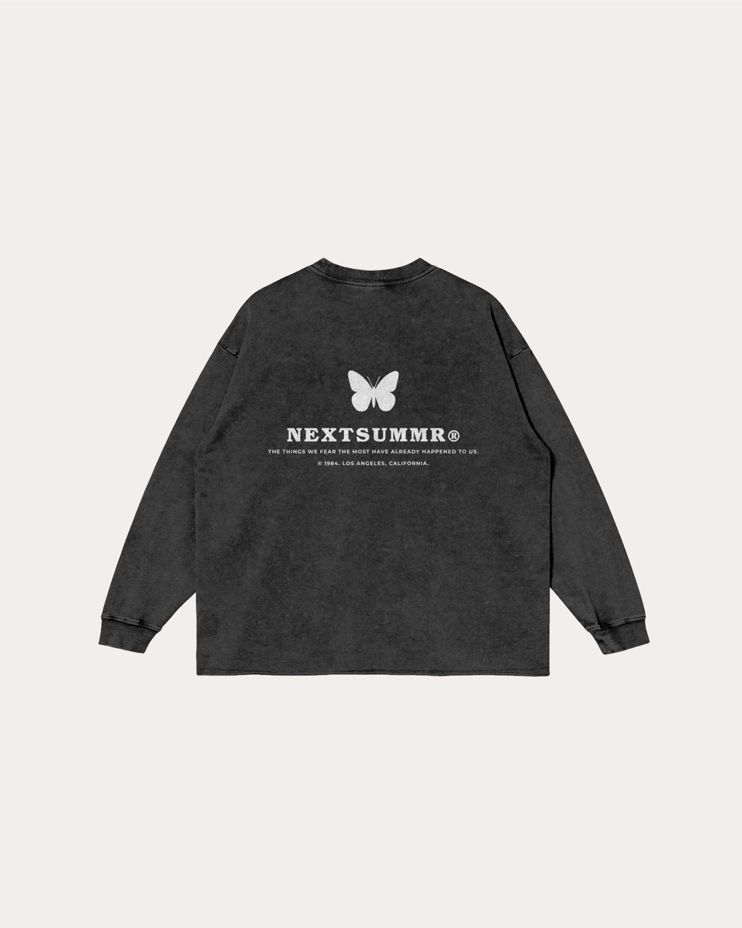 BUTTERFLY RAW HEM LONGSLEEVE